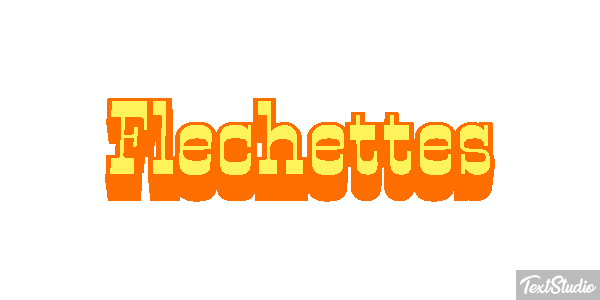 Fléchettes Text effect