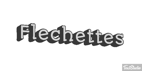 Fléchettes Text effect