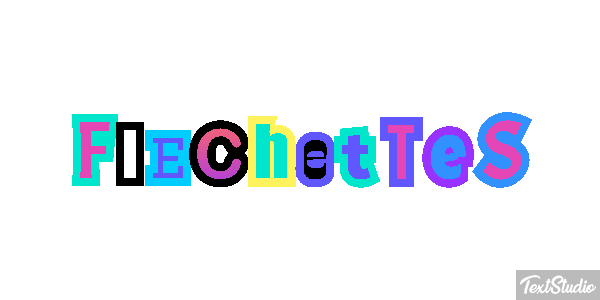 Fléchettes Text effect