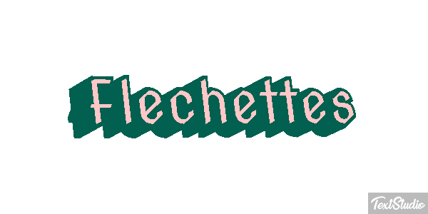 Fléchettes Text effect