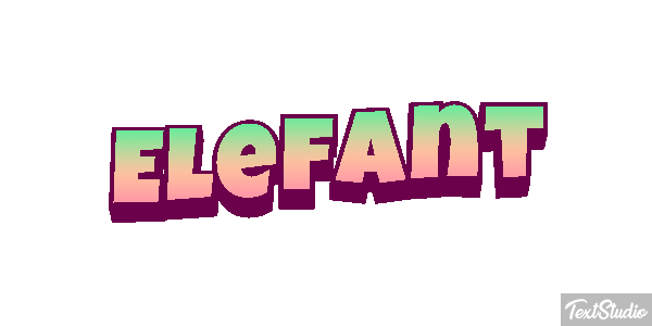 Elefant Texteffekt