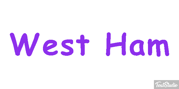 West Ham Text effect