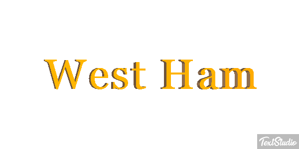 West Ham Text effect