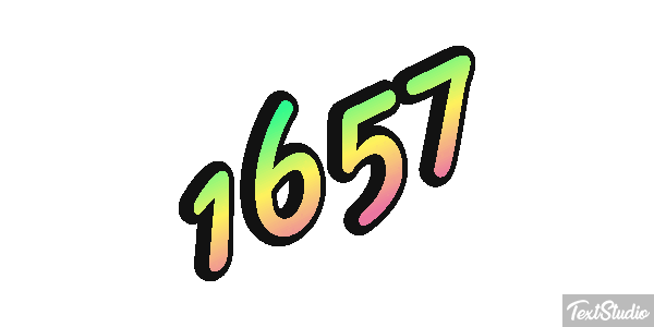 1657 Text effect
