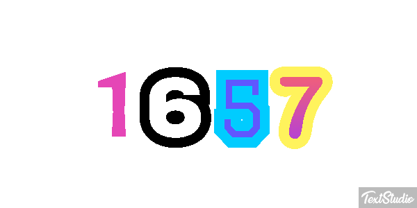 1657 Text effect