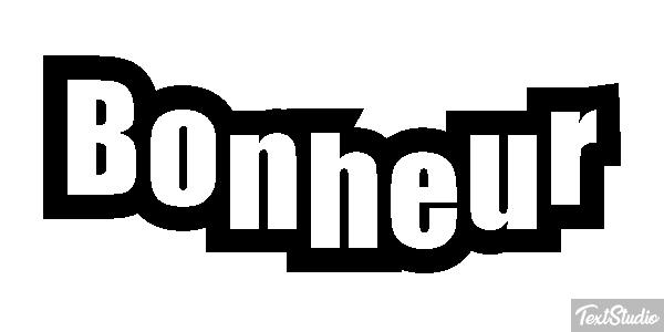 Bonheur Текстовый эффект