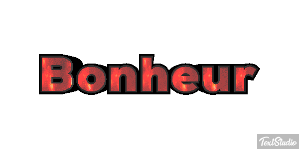 Bonheur Текстовый эффект