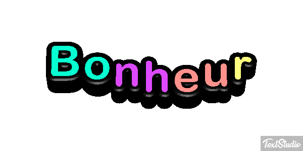 Bonheur Текстовый эффект