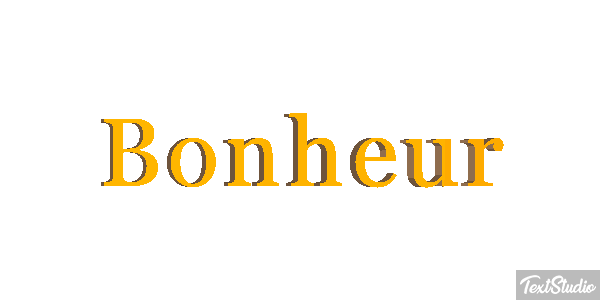 Bonheur Текстовый эффект