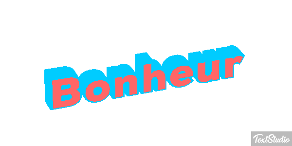Bonheur Текстовый эффект