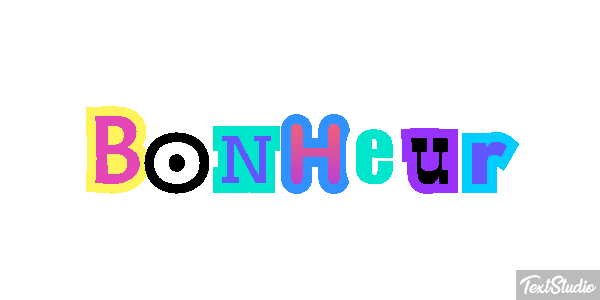 Bonheur Текстовый эффект