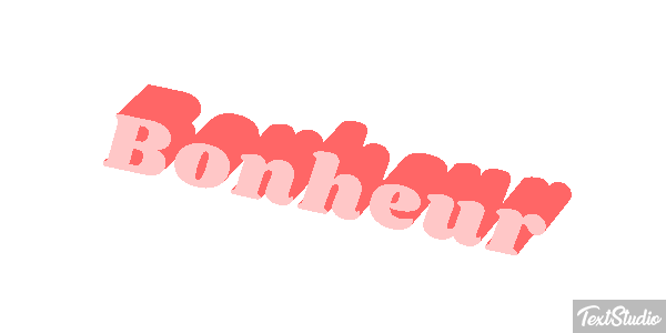 Bonheur Текстовый эффект