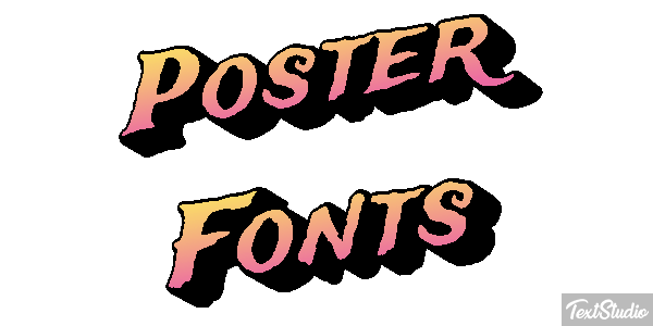 Poster Fonts Efeito do texto