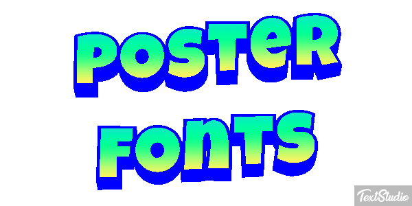 Poster Fonts Efeito do texto