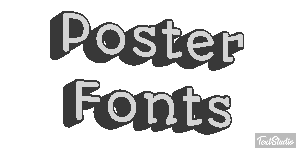 Poster Fonts Efeito do texto