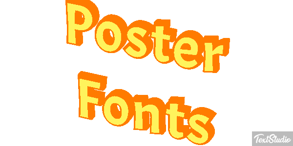 Poster Fonts Efeito do texto