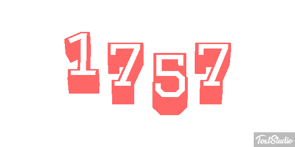 1757 Text effect