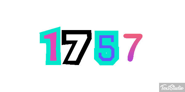1757 Text effect