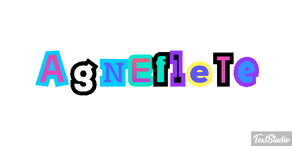 Agneflète Efecto de texto