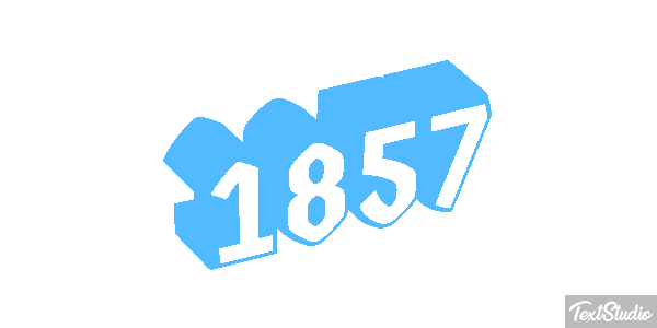 1857 Text effect