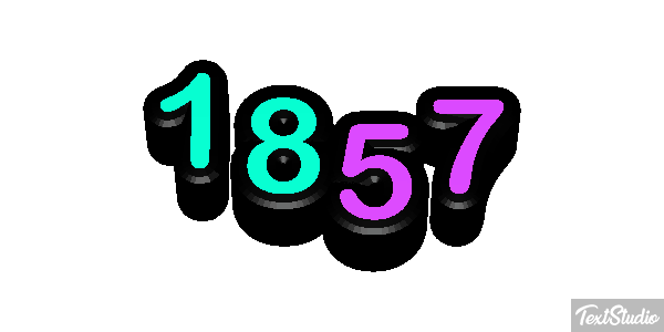 1857 Text effect
