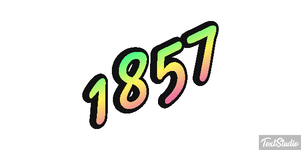 1857 Text effect