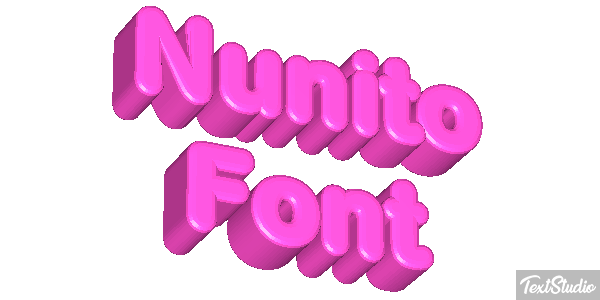 Nunito Font Text effect