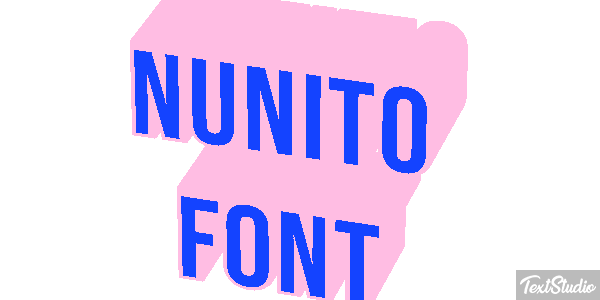Nunito Font Text effect