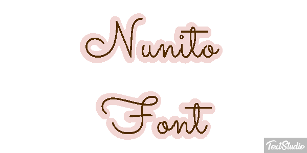 Nunito Font Text effect