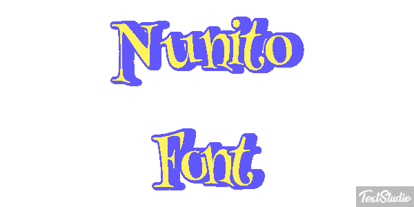 Nunito Font Text effect