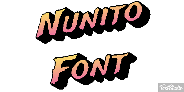 Nunito Font Text effect
