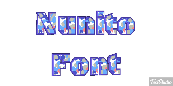 Nunito Font Text effect