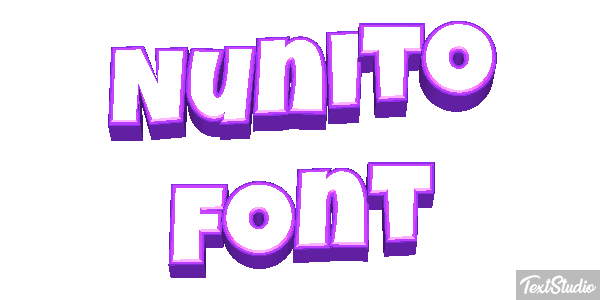 Nunito Font Text effect