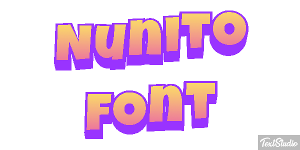 Nunito Font Text effect