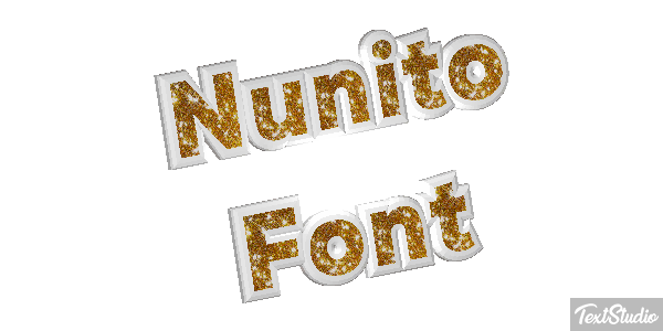 Nunito Font Text effect