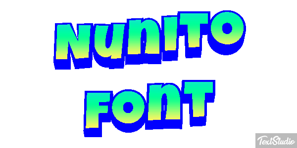 Nunito Font Text effect
