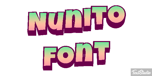 Nunito Font Text effect