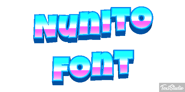 Nunito Font Text effect