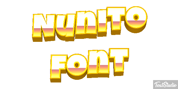 Nunito Font Text effect
