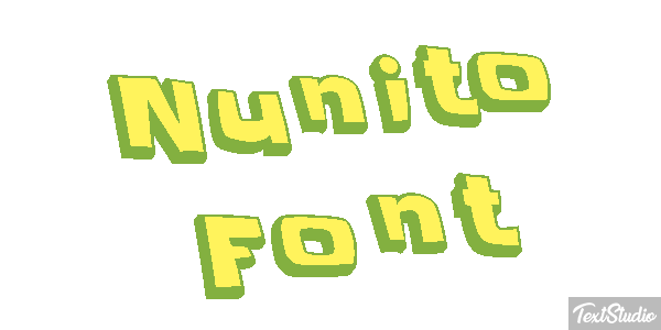Nunito Font Text effect