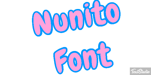Nunito Font Text effect
