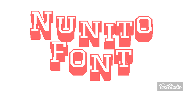 Nunito Font Text effect