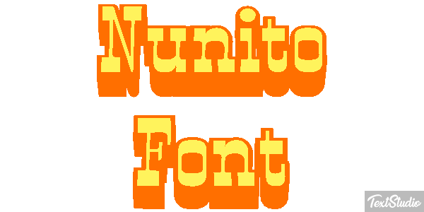 Nunito Font Text effect