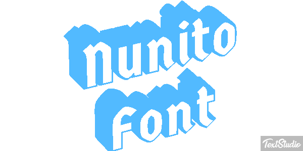 Nunito Font Text effect