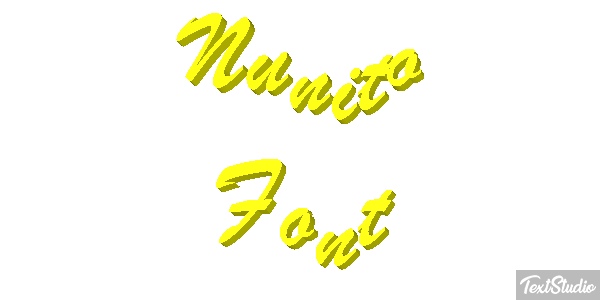 Nunito Font Text effect