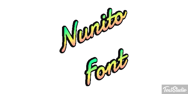 Nunito Font Text effect