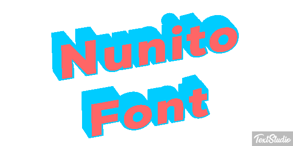 Nunito Font Text effect