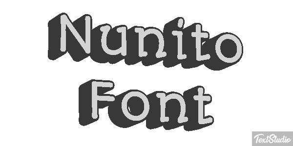 Nunito Font Text effect
