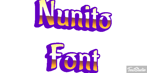 Nunito Font Text effect