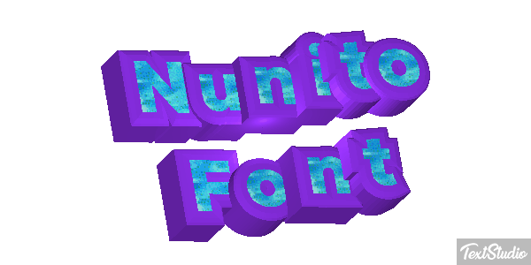 Nunito Font Text effect